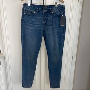 NWT  True Religion Jeans Womens Blue 31 Jennie Curvy Mid Rise Skinny $199